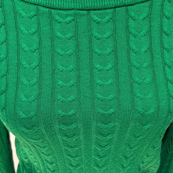 Tommy Hilfiger Green Cable Knit Sweater - Picture 3 of 5